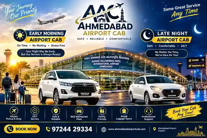 Early Morning and Late Night Ahmedabad Airport Cab: Booking Guide
